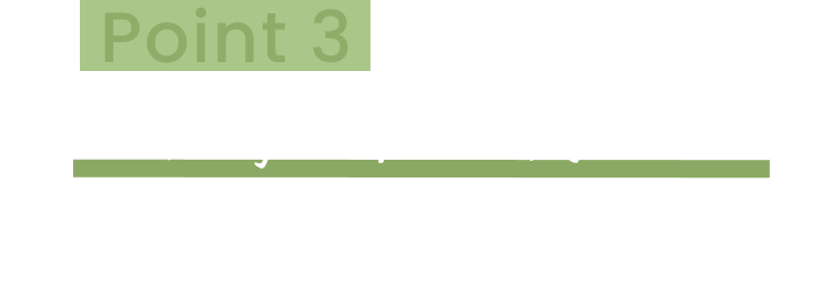 働くポイントPOINT3　見出し